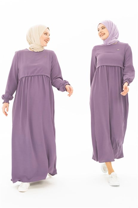 Bolero Detailed Lilac Hijab Dress 5227
