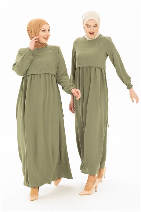 Bolero Detailed Mint Hijab Dress 5227